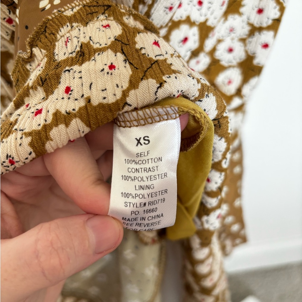 Roolee Goldenrod dress Floral mustard Dress size XS - Picture 9 of 12